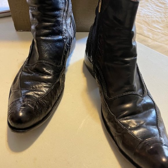 Jo Ghost  Boots  Men\'s Size 46 EU/12 US Black Distressed Leather main image 4